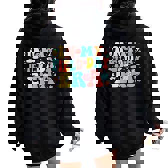 In My Field Day Era Retro School Teacher Field Day Women Oversized Hoodie Back Print | Mazezy