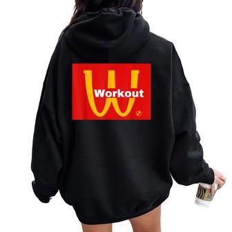 Fitness Gym Sarcastic Workout Women Oversized Hoodie Back Print - Seseable