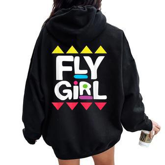 Fly Girl 80S Hip Hop For Woman 90S Old School B-Girl Women Oversized Hoodie Back Print - Seseable
