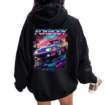 Foxbody Foxbody Nation Foxbody Stang Car Enthusiast Women Oversized Hoodie Back Print - Monsterry AU