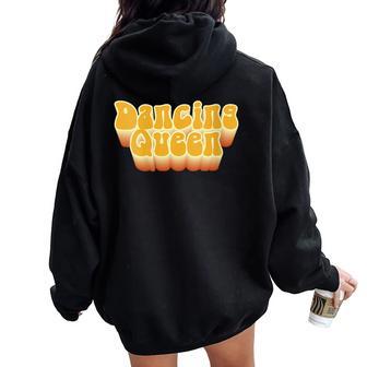 Fun Dancing Queen Disco Party Dance Lover Top Women Oversized Hoodie Back Print - Thegiftio UK
