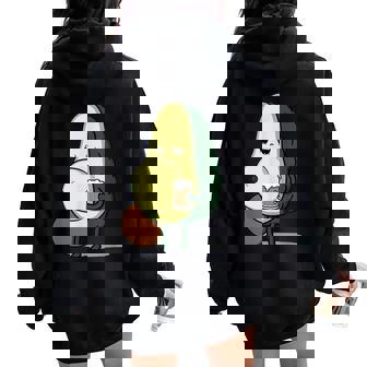 Avocado With Beer Belly For And Women Women Oversized Hoodie Back Print - Thegiftio UK