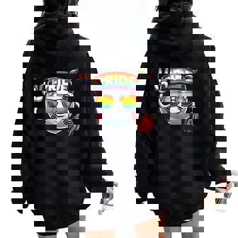 Baseball Rainbow Lgbt Gay Pride Lesbian Gay Baseball Women Oversized Hoodie Back Print | Seseable CA