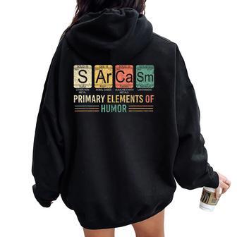 Dark Humour Sarcastic Joke Sarcasm Women Oversized Hoodie Back Print - Thegiftio UK