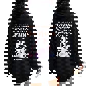 Dog Lover World's Greatest Dog Nana Father's Day Women Oversized Hoodie Back Print | Mazezy