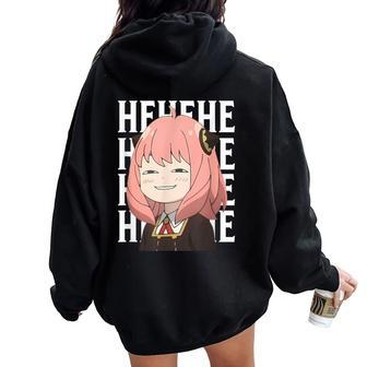 Emotion Smile Hi A Cute Girl For Family Holidays Women Oversized Hoodie Back Print - Monsterry DE
