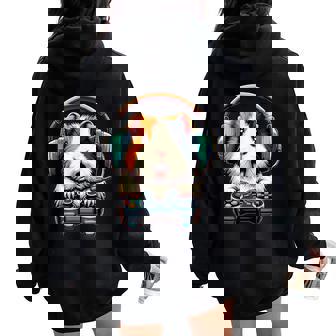 Gaming Guinea Pig Gamer Headphone Gamer Boys Girls Women Oversized Hoodie Back Print - Thegiftio