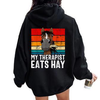 Horse Equestrian Horse Riding Horse Trainer Horse Women Oversized Hoodie Back Print - Seseable
