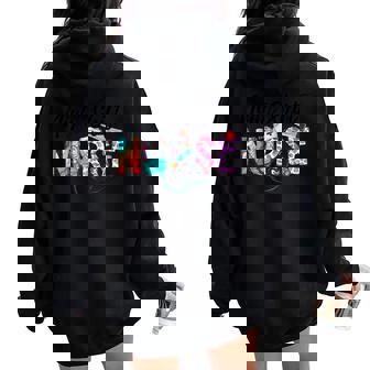 Night Shift Nurse Nurse Life Nursing Rn Lpn Cna Women Oversized Hoodie Back Print | Seseable CA