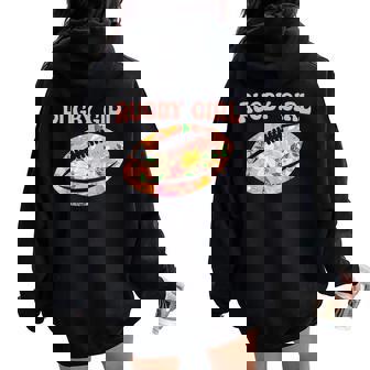 Rugby Gridiron Football Team Sport Rugby Girl Women Oversized Hoodie Back Print - Thegiftio