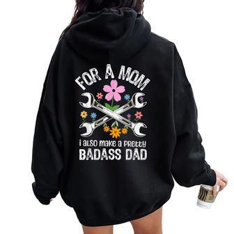 Single Mom Fathers Day Single Mother Women's Women Oversized Hoodie Back Print - Monsterry