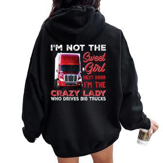 Truck Driver Ladies Trucker Women Oversized Hoodie Back Print - Thegiftio UK