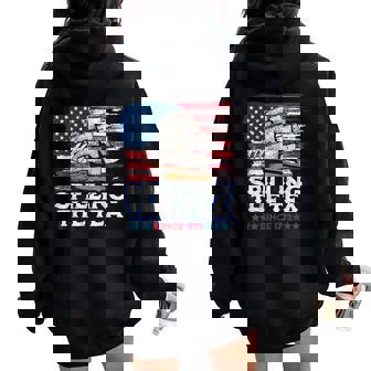 Us History Teacher Boston Spilling The Tea Since 1773 Women Oversized Hoodie Back Print - Thegiftio