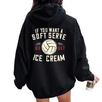 Volleyball For Girls Ns Volleyball Women Oversized Hoodie Back Print - Thegiftio UK