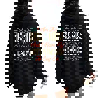 Wife To Husband From Wife Boss Of This House Women Oversized Hoodie Back Print - Seseable