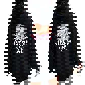 Furry Potato Cute Guinea Pig Girl Women Oversized Hoodie Back Print - Thegiftio