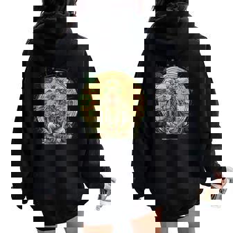 Gaia Greek Goddess Mother Earth Nature Lover Witchy Pagan Women Oversized Hoodie Back Print - Thegiftio UK