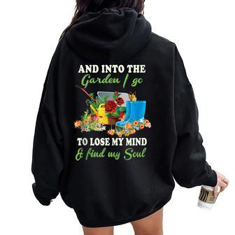 Into The Garden I Go Gardening Plant Lovers Women Oversized Hoodie Back Print - Monsterry CA