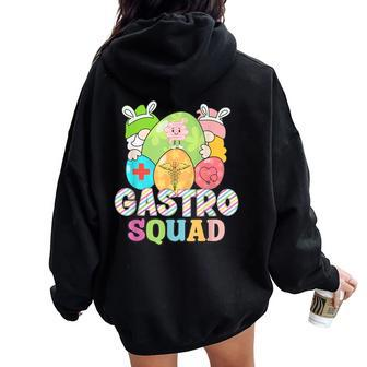 Gastro Squad Easter Gnomes Endoscopy Nurse Crew Women Oversized Hoodie Back Print | Mazezy