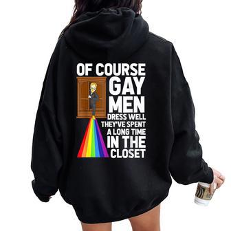 Gay Pride For Rainbow Joke Lgbt Gag Women Oversized Hoodie Back Print - Thegiftio UK