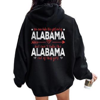 Girl Out Of Alabama Hometown Home Alabama Women Oversized Hoodie Back Print - Monsterry DE