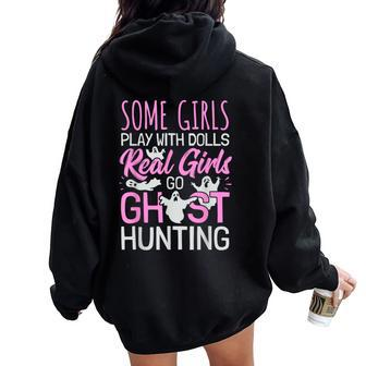 Girls Ghost Hunting Female Paranormal Investigator Women Oversized Hoodie Back Print - Monsterry AU