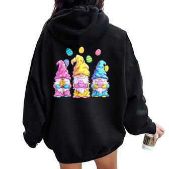 Gnome Easter 2024 Easter Outfit Easter Girls Women Oversized Hoodie Back Print - Monsterry