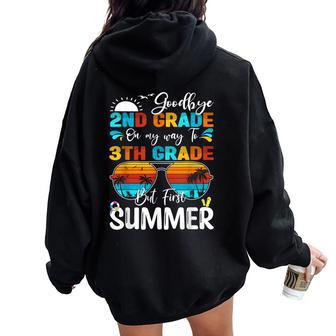 Goodbye 2Nd Grade Graduation To 3Th Grade Hello Summer Women Oversized Hoodie Back Print - Monsterry DE