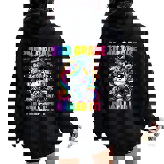 Graduation 2Nd Grade Unicorn Nailed It Girls Grad Magical Women Oversized Hoodie Back Print - Seseable