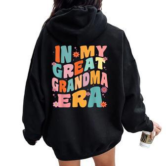 In My Grammy Era Baby Announcement Grandma Mother's Day Women Oversized Hoodie Back Print - Monsterry