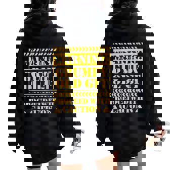 Grumpy Old Git T For Sarcastic Fathers Day Women Oversized Hoodie Back Print - Thegiftio UK