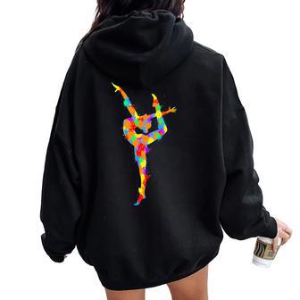 Gymnast Gymnastics Girls Women Women Oversized Hoodie Back Print - Thegiftio UK