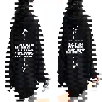 Half Man Half Horse Horse Lovers Apparel Women Oversized Hoodie Back Print - Thegiftio