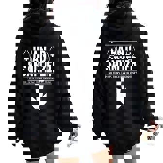 Hand Sanitizer Adult Humor Dirty Jokes Sarcastic Women Oversized Hoodie Back Print - Thegiftio UK