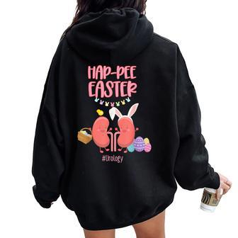 Hap Pee Kidney Urology Nurse Nephrology Bunny Easter Day Women Oversized Hoodie Back Print - Monsterry CA