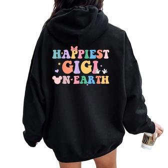 Happiest Gigi On Earth Family Matching Vacation Trip Group Women Oversized Hoodie Back Print - Monsterry