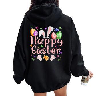 Happy Easter Day Kid Women Oversized Hoodie Back Print | Mazezy