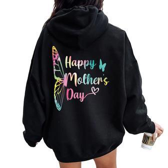 Happy For Women For Mother's Day Women Oversized Hoodie Back Print - Seseable