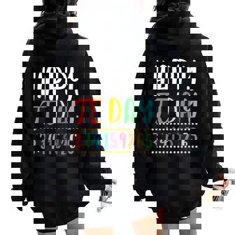 Happy Pi Day Math Lover Student Teacher 314 Women Oversized Hoodie Back Print - Thegiftio