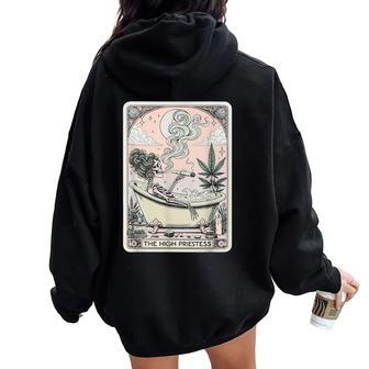 The High Priestess Tarot Card Witchy Sarcastic Women Oversized Hoodie Back Print - Monsterry AU