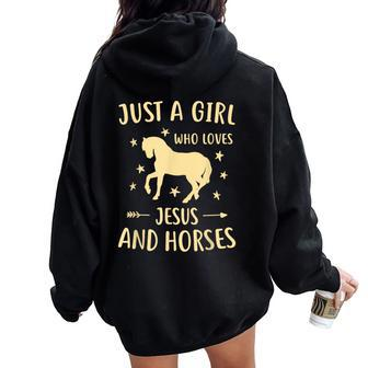 Horse For Girls Ns Horse Lovers Women Oversized Hoodie Back Print - Thegiftio UK