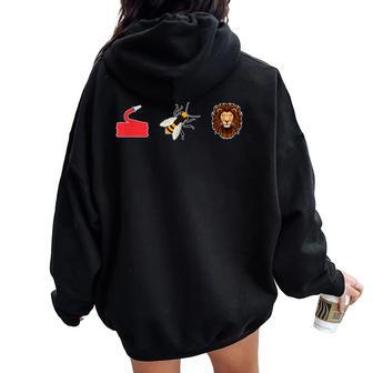 Hose Bee Lion Firefighter Sarcastic Saying Women Oversized Hoodie Back Print - Monsterry UK