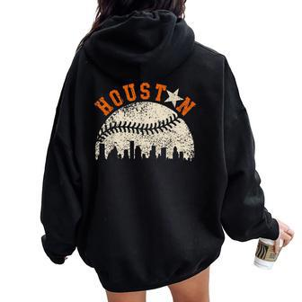 Houston Cities Graphic It's A Houston's Pride Women Oversized Hoodie Back Print - Monsterry