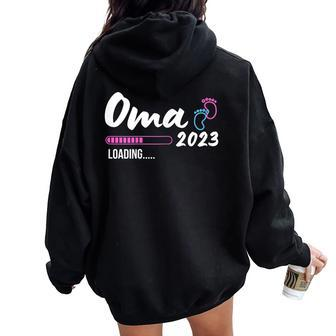 Ich Werde Oma 2023 Loading Pregnancy Announcement Women Oversized Hoodie Back Print - Monsterry
