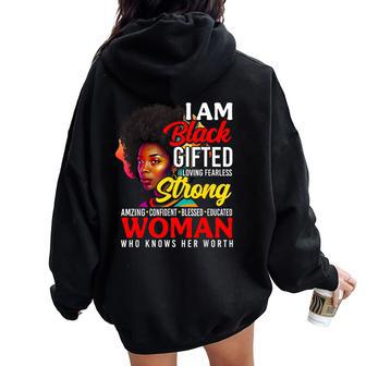 I'm Blacked Strong Woman Black Girl Black History Month Women Oversized Hoodie Back Print - Thegiftio UK