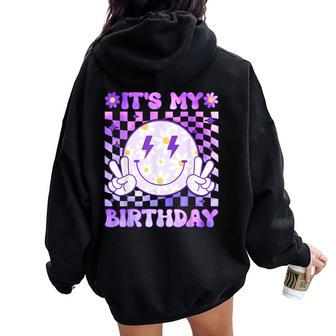 It's My Birthday Ns Girls Kid Birthday Party Women Oversized Hoodie Back Print - Seseable