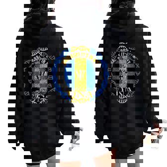 It's In My Dna Barbados Flag Pride Roots Women Oversized Hoodie Back Print - Thegiftio