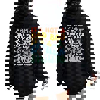 It's Not A Dad Bod It's A Father Figure Groovy Father's Day Women Oversized Hoodie Back Print | Mazezy