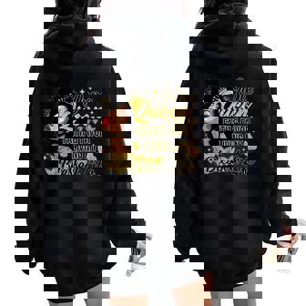 June Queen African American Black Woman Birthday Queen Women Oversized Hoodie Back Print | Seseable CA