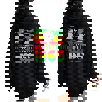 Junenth 1865 Celebrate Freedom Junenth Black Women Women Oversized Hoodie Back Print - Seseable